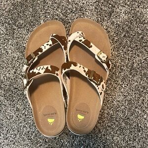 Aloha Island Brown and White Kids Sandals